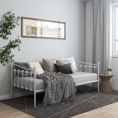 Vidaxl Sofa Bed Frame Without Mattress Metal 90X200 Cm White