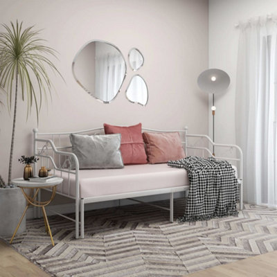 Vidaxl Pull-Out Sofa Bed Frame Without Mattress White Metal 90X200 Cm from B&Q