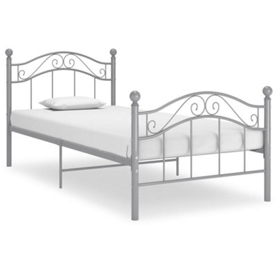 Vidaxl Bed Frame Without Mattress Grey Metal 90X200 Cm from B&Q