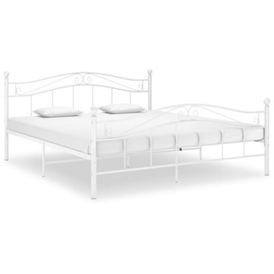 Vidaxl Bed Frame Without Mattress Metal 140X200 Cm White