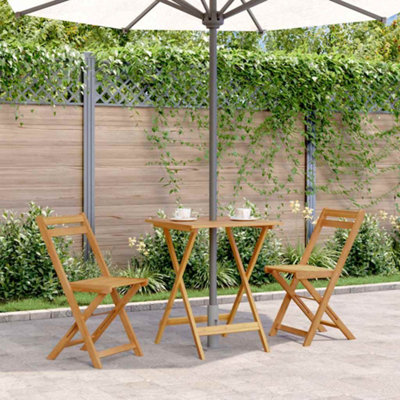 B&Q -  Folding Garden Table 60X60X75 Cm Solid Acacia Wood