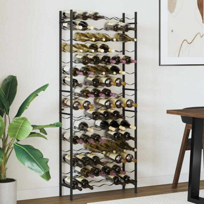 Vidaxl Black Wine Rack For 96 Bottles Iron