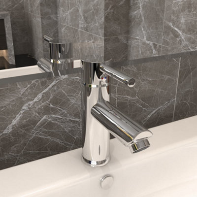 Vidaxl Bathroom Basin Faucet Chromed Finish 130X176 mm from B&Q