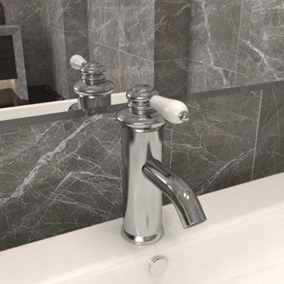 Vidaxl Bathroom Basin Faucet Silver 130X180 mm from B&Q