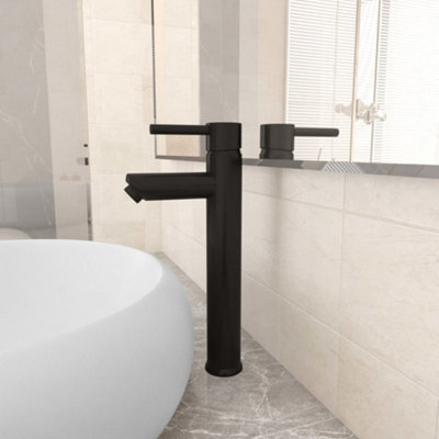 B&Q -  Bathroom Mixer Tap Black 12X30 Cm