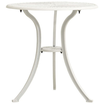 Vidaxl Garden Table White 62X62X65 Cm Cast Aluminium from B&Q