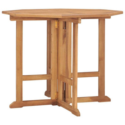 B&Q -  Folding Garden Dining Table 90X90X75 Cm Solid Teak Wood