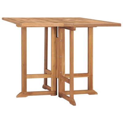Vidaxl Folding Garden Dining Table 90X90x75 Cm Solid Teak Wood