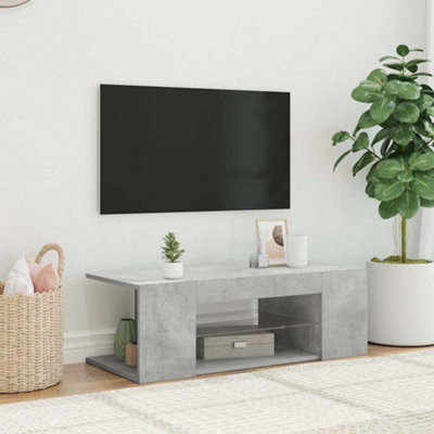 B&Q -  Tv Cabinet With Led Lights Concrete Grey 90X39X30 Cm