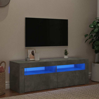 B&Q -  Tv Cabinet With Led Lights Concrete Grey 120X35X40 Cm