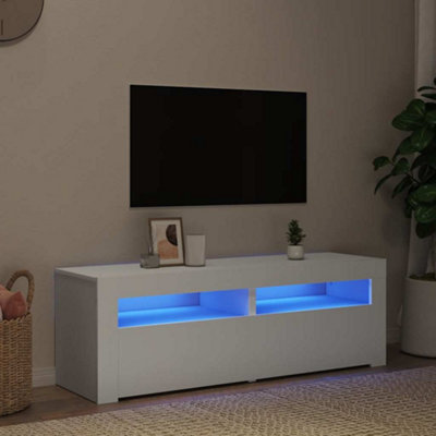Vidaxl Tv Cabinet With Led Lights 120X35x40 Cm White
