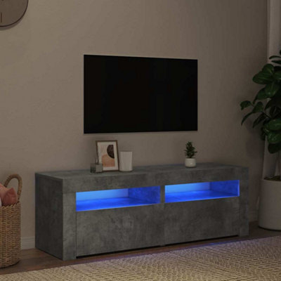 B&Q -  Tv Cabinet With Led Lights Concrete Grey 120X35X40 Cm