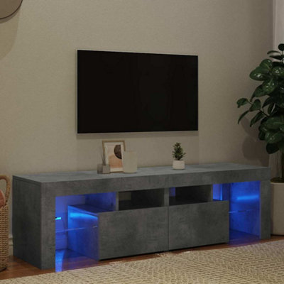 B&Q -  Tv Cabinet With Led Lights Concrete Grey 140X36.5X40 Cm