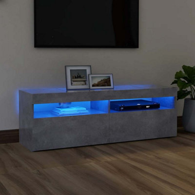 B&Q -  Tv Cabinet With Led Lights Concrete Grey 120X35X40 Cm