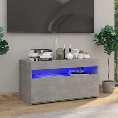 B&Q -  Tv Cabinet With Led Lights Concrete Grey 75X35X40 Cm
