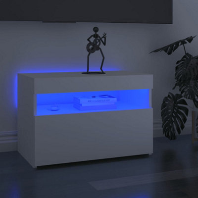 Vidaxl Tv Cabinet With Led Lights White 60X35X40 Cm from B&Q