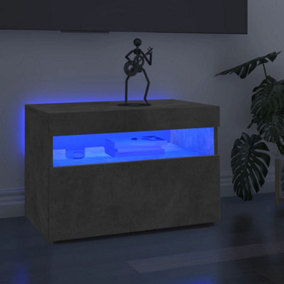 B&Q -  Tv Cabinet With Led Lights Concrete Grey 60X35X40 Cm