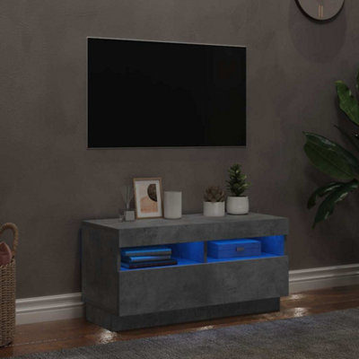 B&Q -  Tv Cabinet With Led Lights Concrete Grey 80X35X40 Cm