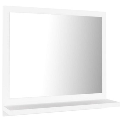Vidaxl Bathroom Mirror White 40X10.5X37 Cm Engineered Wood from B&Q