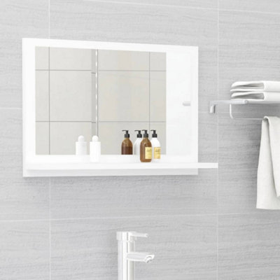 Vidaxl Bathroom Mirror White 60X10.5X37 Cm Engineered Wood from B&Q