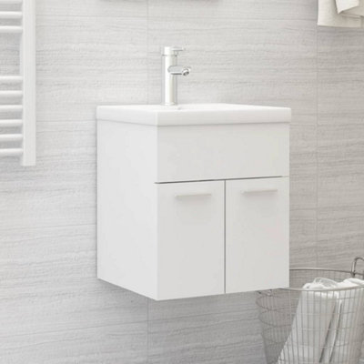 B&Q -  Sink Cabinet White 41X38.5X46 Cm Engineered Wood