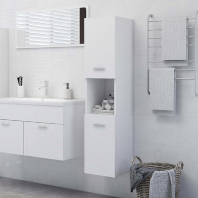 B&Q -  Bathroom Cabinet White 30X30X130 Cm Engineered Wood