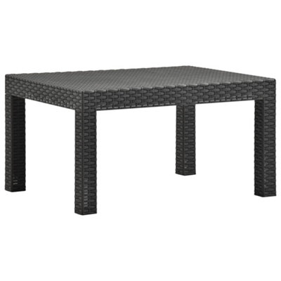 Vidaxl Garden Table Anthracite 58X58X41 Cm Pp Rattan from B&Q