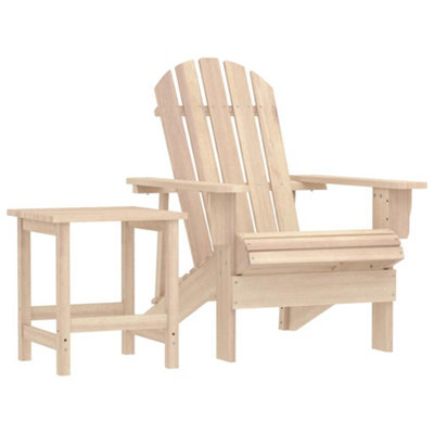 B&Q -  Garden Adirondack Chair With Table Solid Fir Wood