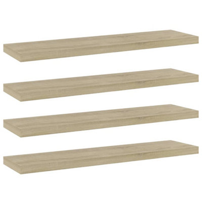 B&Q -  Bookshelf Boards 4 Pcs Sonoma Oak 40X10X1.5 Cm Engineered Wood