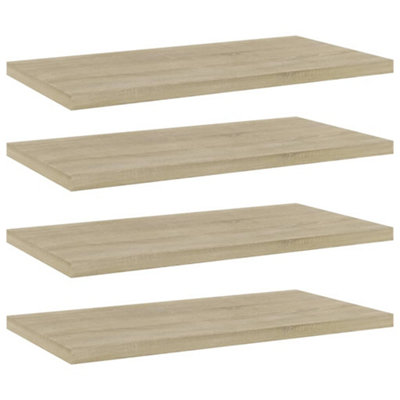 B&Q -  Bookshelf Boards 4 Pcs Sonoma Oak 40X20X1.5 Cm Engineered Wood