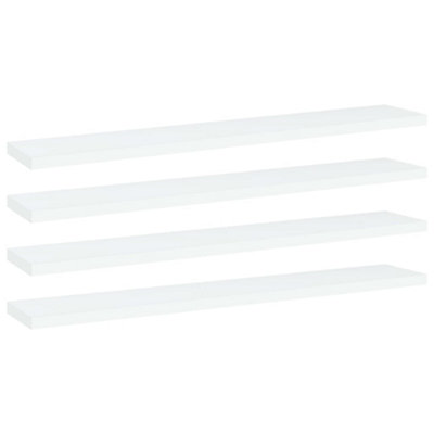 Vidaxl 4X Bookshelf Boards White Engineered Wood Extra Shelf Replacement Panel - Image 2