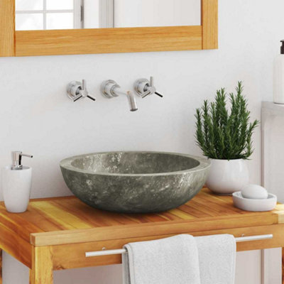Vidaxl Sink Grey 40X12 Cm Marble Sinks from B&Q