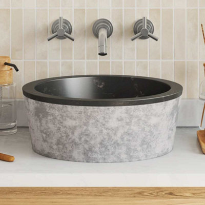 Vidaxl Sink Black 40X15 Cm Marble Sinks from B&Q