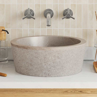 Vidaxl Sink Grey 40X15 Cm Marble Sinks from B&Q