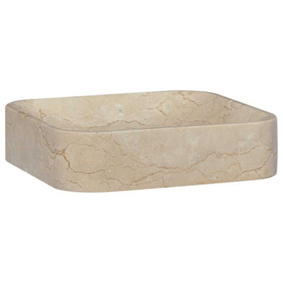 Vidaxl Sink Cream 40X40X10 Cm Marble from B&Q