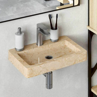 Vidaxl Sink Cream 38X24X6.5 Cm Marble from B&Q