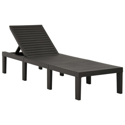 Vidaxl Sun Lounger Plastic Anthracite from B&Q