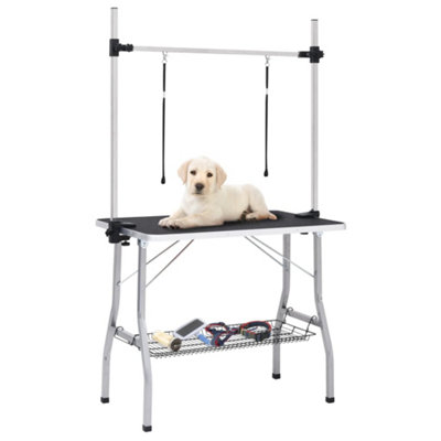 Vidaxl Adjustable Dog Grooming Table With 2 Loops And Basket from B&Q