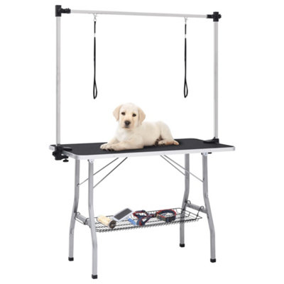 Vidaxl Adjustable Dog Grooming Table With 2 Loops And Basket from B&Q
