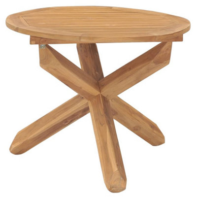 Vidaxl Garden Dining Table 90X75 Cm Solid Teak Wood from B&Q
