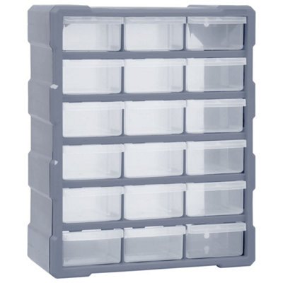 Vidaxl Multi-Drawer Organiser With 18 Middle Drawers 38X16X47 Cm from B&Q