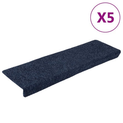 Vidaxl Stair Mats Self-Adhesive 5 Pcs 65X21X4 Cm Anthracite Rectangular Edge from B&Q