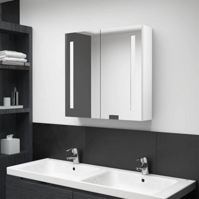 Vidaxl Led Bathroom Mirror Cabinet Shining 62X14x60 Cm White