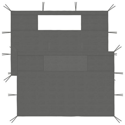 Vidaxl Gazebo Sidewalls With Windows 2 Pcs Anthracite Gazebo Sidewalls from B&Q