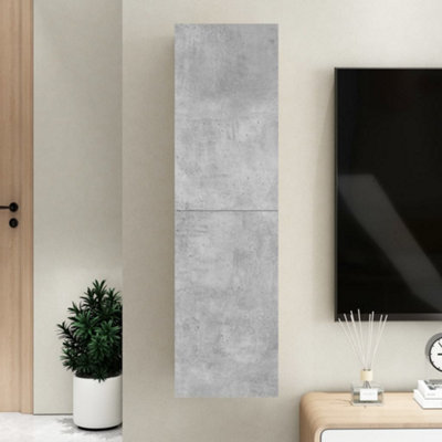 B&Q -  Tv Cabinet Concrete Grey 30.5X30X110 Cm Engineered Wood