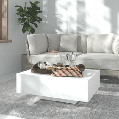 B&Q -  Coffee Table White 85X55X31 Cm Engineered Wood