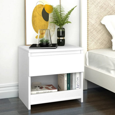 Vidaxl Bedside Cabinet White 40X30X39 Cm Engineered Wood Bedside Cabinets from B&Q