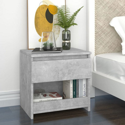 Vidaxl Bedside Cabinet Concrete Grey 40X30X39 Cm Engineered Wood from B&Q