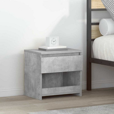 Vidaxl 2X Bedside Cabinets Concrete Grey Engineered Wood Nightstand Drawers - Image 3