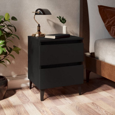 B&Q -  Bed Cabinet Black 40X35X50 Cm Engineered Wood